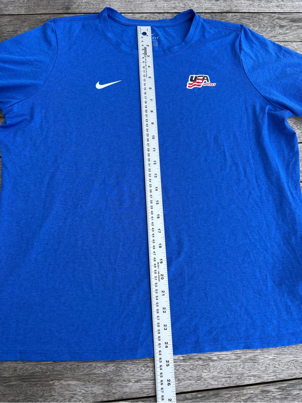 Nike Dry-Fit Hockey Women’s Royal Blue USA Logo Short Sleeve Tee - Picture 5 of 8